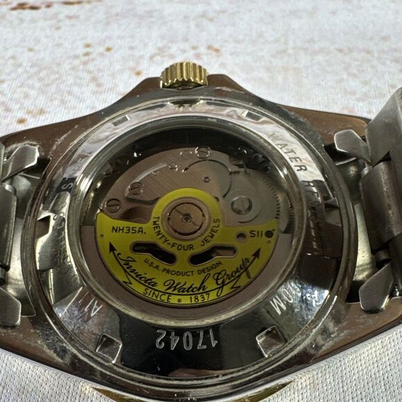 Invicta Grand Diver Automatic Men’s Watch With Japan Movement Gold/silver/ Blu - Picture 4 of 8